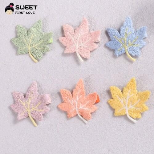Maple Leaf Hair Clips For Baby Girls New Leaves Hairpin Fashion Sweet Simple Colorful Candy Stick Headwear Hair Accessories