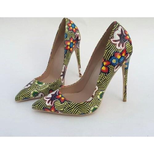 Flower Women Pumps Sexy Women Shoes 12cm High Heel Stilettos Pointed Toe Party Brand Designer YG019 CHENSIR9