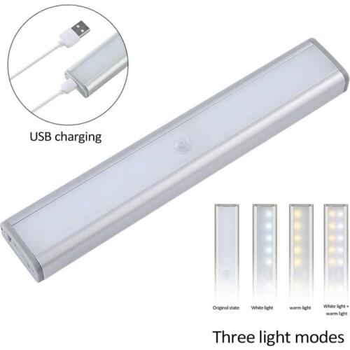 20 LEDs PIR LED Motion Sensor Light Cupboard Wardrobe Bed Lamp LED Under Cabinet Night Light For Closet Stairs Kitchen