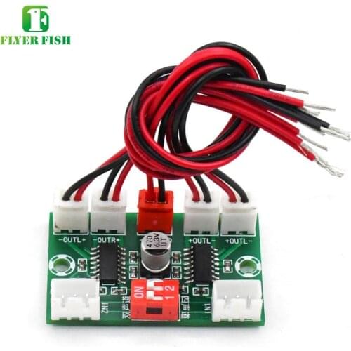 Dual Audio in 4*3W 4 Channels mini Digital Audio Amplifier DIY Module 5V Stereo Amp Amplifiers Board