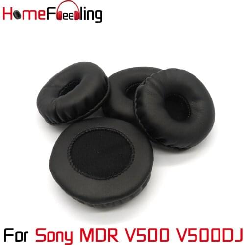 Homefeeling Ear Pads For Sony MDR-V500 MDR-V500DJ Earpads Round Universal Leahter Repalcement Parts Ear Cushions