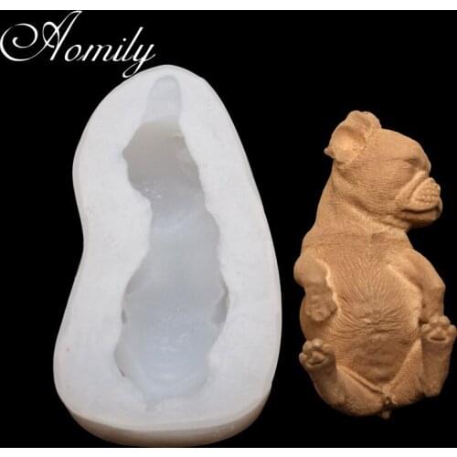 Aomily Sleeping Dog Silicone Mold Cake Molds Fondant Sugar Craft Chocolate Mold Cake Decorating Tools Baking Accessories