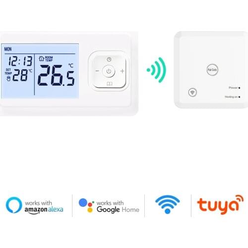 WiFi & RF Smart Wireless Thermostat for Gas Boiler Room Heating Smart Remote Temperature Controller Works With Google Home Alexa