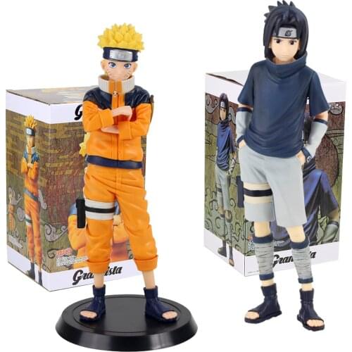 25-26cm NARUTO Japanese Anime Uchiha Sasuke Uzumaki PVC Ation Figure Shippuden Vibration Stars Figurine Model Toy Doll Figma