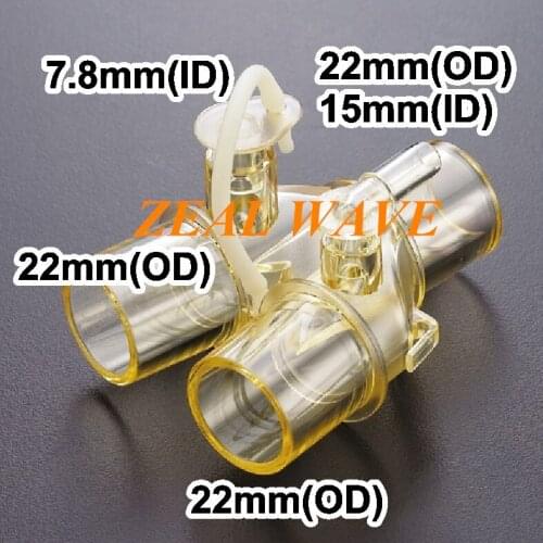 Imported Respirator Anesthesia Machine Breathing Circuit Y-type Three-way Pressure Sampling Hose Connector (Adult)