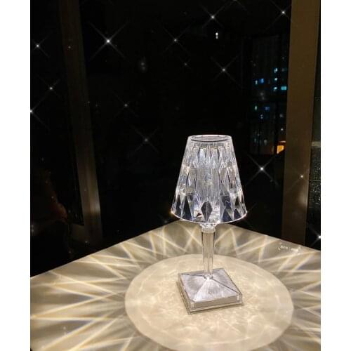 Italian Kartell Battery Desk Lamp USB Touch Sensor Bar Light Night Restaurant Table Lamps Romantic Nightlight Fixture Bed Lamp