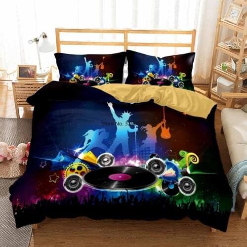 3D Digital Duvet Cover Music Note Printed Bedding Set Comforter Cover Kids Adult Bedding Set for Winter US/EU/AU Size