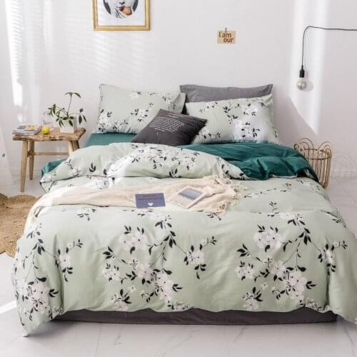 100% Cotton Bedding Sets Twin Queen King size Duvet cover Flat/fitted sheet Small Flowers