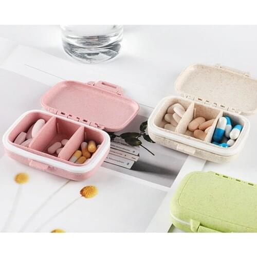 3 Grids Mini Tablet Pill Medicine Box Holder Storage Organizer Travel Weekly Medicine Health Case Holder Cute Plastic Pill Box