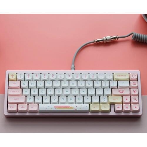 146 Keys QX XDA Profile Kawaii Macaron 1.5MM PBT Keycap Set For ANSI WKL TKL 84 96 98 Layout Mechanical Keyboards
