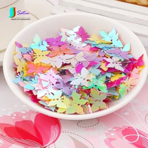 Cheap Price 1200pcs Clothing Hat Shoes Pants Decorate Colorful Butterfly Sequins Candy Color