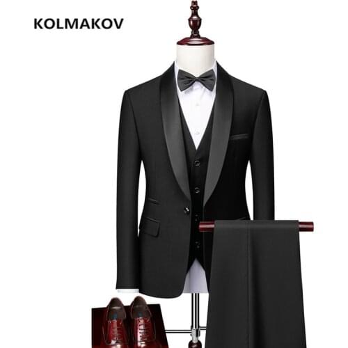 2021 new arrival suit high quality slim fit casual suits men, mens wedding dress,Dress Jacket Coat Pants Vest.3 Pieces Set