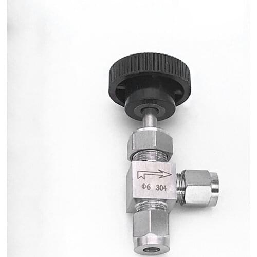Fit 3 6 8 10 12mm 1/8" 1/4" 3/8" 1/2" OD Tube Compression 304 Stainless 90 Angle Elbow Needle Valve Crane Water Gas Oil Propane