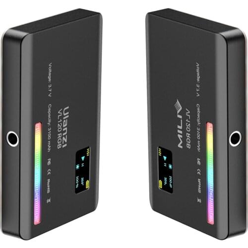 Ulanzi VL120RGB Camera Video Light Mini Portable Photography Lighting Smartphone Vlog Fill Light RGB Video Light 3100mAh