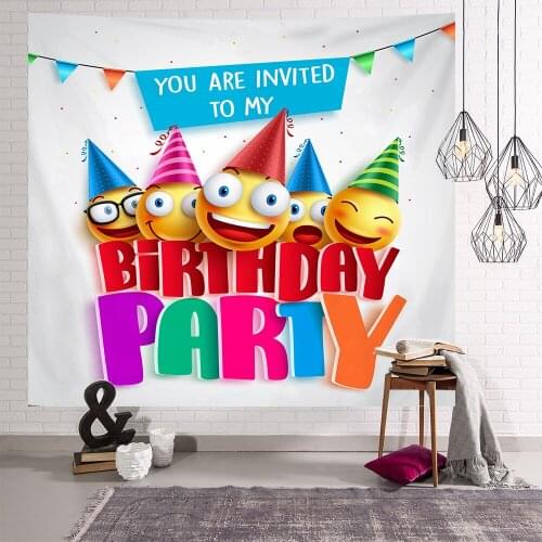 Holiday Blessing Tapestry Wall Carpets Dorm Decor Birthday Party Hanging Cloth Wall Background Cloth Decoration Wall Tapestries