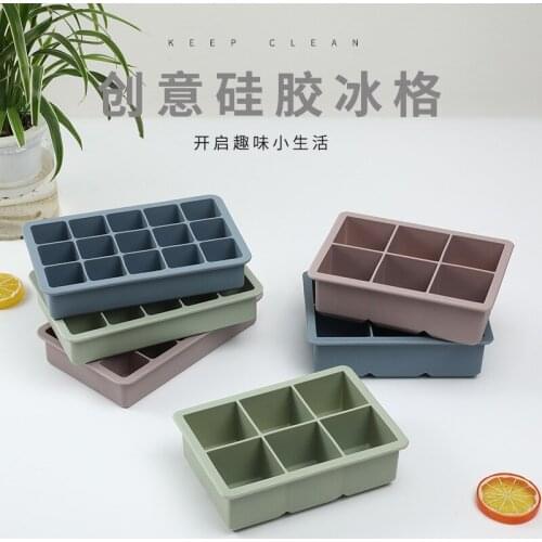Silicone Ice Cube Maker Trays with Lids for Freezer Icecream Cold Drinks Whiskey Cocktails Kitchen Tools Accessories Ice Mold