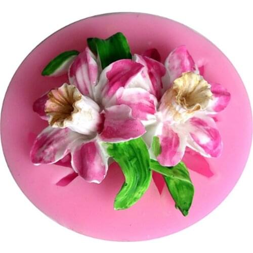 Morning glory silicone mold DIY fondant chocolate cake decoration UV resin ceramic clay decoration accessories kitchen gadgets