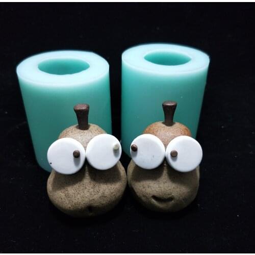 Silicone Mold Cartoon pear shaped doll couple doll Silicone Fondant Mould Soap candle Molds Clay Resin Mold