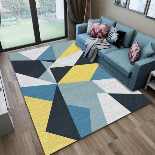 Modern Simple Carpet For Living Room Nordic Geometric Abstract Bedroom Blanket Large Coffee Table Floor Rug Home Decorative Mat
