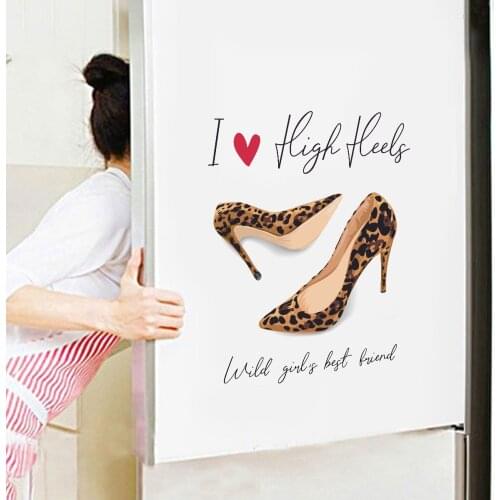 Creative High Heels Wall Stickers for Baby Room Door Decoration Stickers Child Room Decor Waterproof Vinyl Wall Decal Kawaii