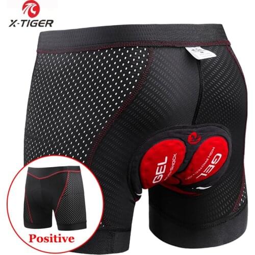 X-Tiger Anti-Slip Belt Cycling Underwear Summer Shockproof MTB Bike Cycling Shorts Breathable Mesh Bike Underpants For Men