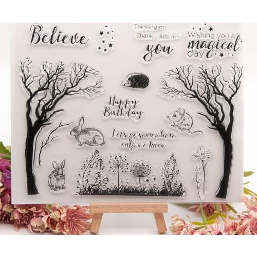 Believe Magical Day Transparent Stamps and Metal Cutting Dies Embossing DIY Craft Christmas