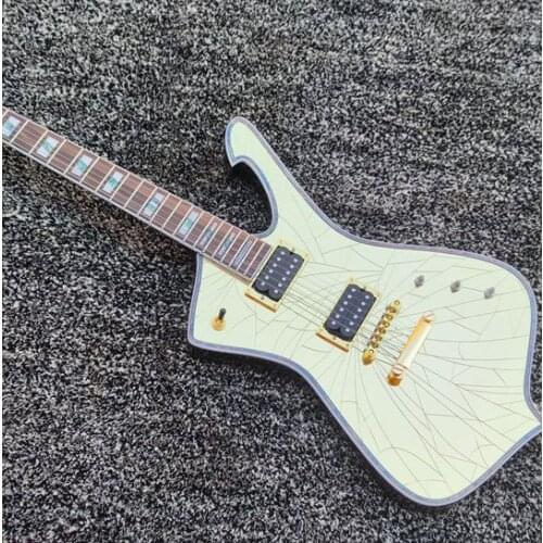 High quality six string electric guitar, model guitar, black lacquer, embedded abalone, fixed bridge, free shipping