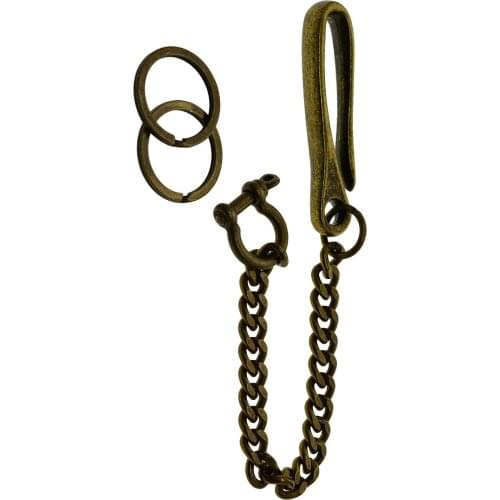 Japanese fish hook shackle wallet keychains trouse chains with Personalizd length chains