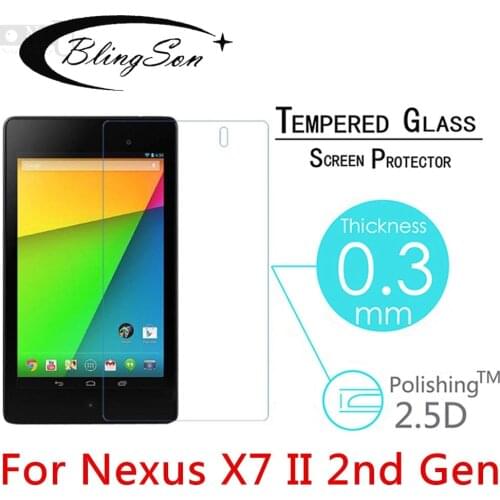 9H Screen Protector For Google Nexus 7 1st 2012 2nd 2 Gen I II One Two 2013 7" Nexus7 Tablet Tempered Glass Guard 2.5D Film