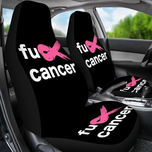 2PCS Universal Car Front Seat Covers Cool Rottweiler Dogs Print Interior Decor Fashion Auto full Cushion Fit Most Cars