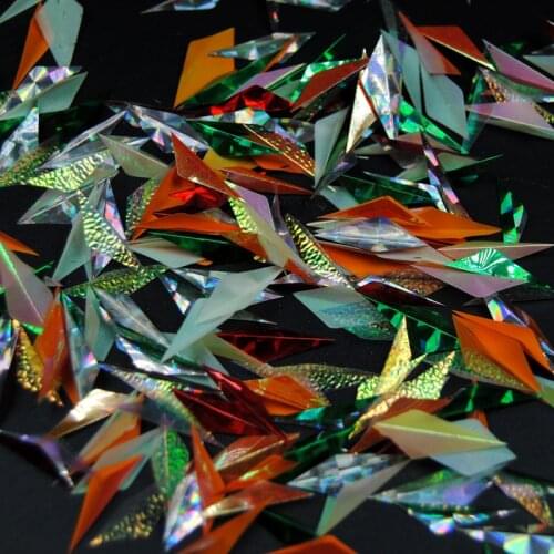 280pcs/bag Bait Rig Making PreCut Flash Sabiki Fish Skin Plastic Sabiki Wings Shinning Color Mixed