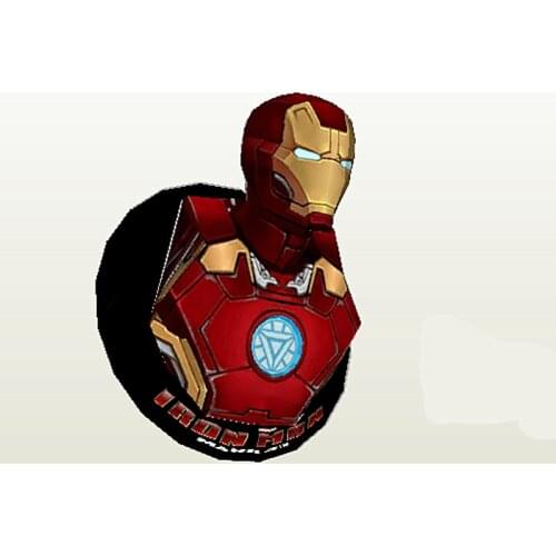 40cm Iron And Steel Man 3D Paper Model Wall Hanging DIY Educational Hand-made Origami Toy Paper Model Popular Wall Decoration