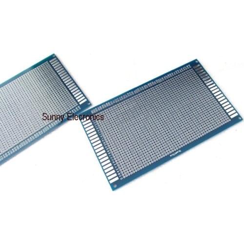 7 x 9cm (2.76"X3.54") Double Side Prototype PCB Panel Universal Circuit Board FR-4 Glass Fiber 2pcs/lot