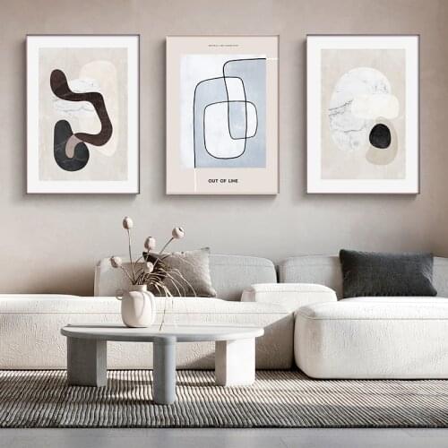 Abstract Wall Art Line Drawing Marble Canvas Painting Nordic Posters and Prints Modern Minimalist Picture Living Room Home Decor
