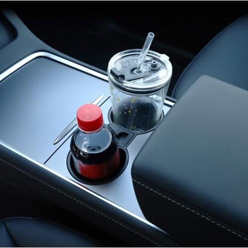 New Car Cup Holder For Tesla Model 3/Y Silicone Auto Central Control Cup Spport No Glue Mount Anti-slip Stand Drink Water Bottle