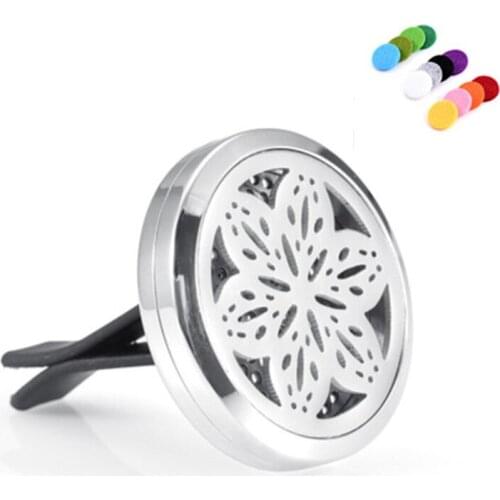 IJP0127 Car Perfume Bottle in Refillable Bottles Fashion Jewelry Flower Tree Scorpio Car Perfume Air Freshener 12 Free Pads