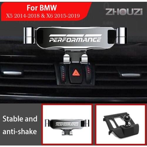 Car Mobile Phone Holder Mounts Stand GPS Gravity Navigation Bracket For BMW X5 F15 2014-2018 X6 F16 2015-2019 Car Accessories