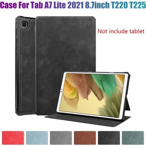 PU Leather Case for Samsung Tab A7 Lite 2021 8.7Inch T220 T225 Flip Case Anti-Drop PU Case Tablet Stand