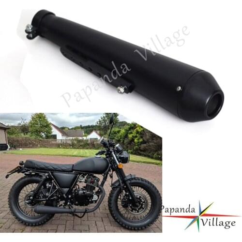 Cafe Racer Black 18" Exhaust Muffler Pipe For Harley Honda CB750 Bobber Adjustable Motorcycle DB Killer Silencer