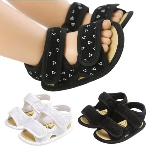 Baby shoes boys summer sandals Solid Cotton Anti Slip toddler shoes Newborn fashion sandals Sneaker Fit For 0-18M