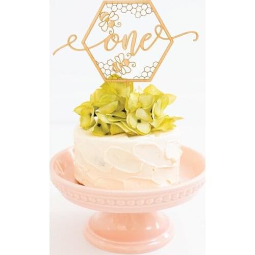 Baby shower cake topper Bumble Bee Cake Topper Babys First Birthday One Cake Topper Baby Shower Party Decoration