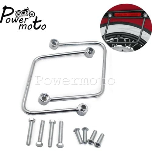 For Harley Softail Slim FLSL Street Bob FXBB 2018-up #90201777 Motorcycle Chrome Steel Saddlebag Mount Brackets Support Rail Bar
