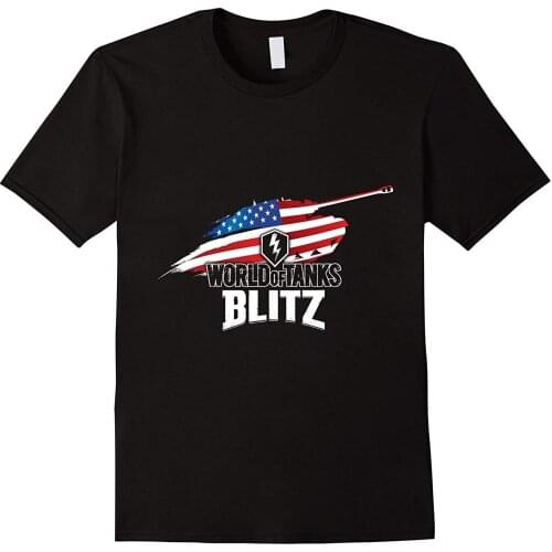 World of Tanks Blitz American Hero T-Shirt Brand Cotton Men Clothing Male Slim Fit T Shirt Shirts For Men Five Colors