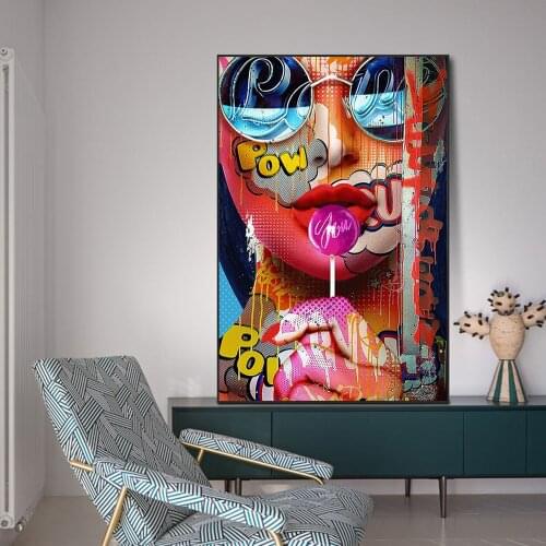 Graffiti Art of Girls Canvas Paintings on the Wall Art Posters And Prints Abstract Street Art Picture For Living Room Wall Decor