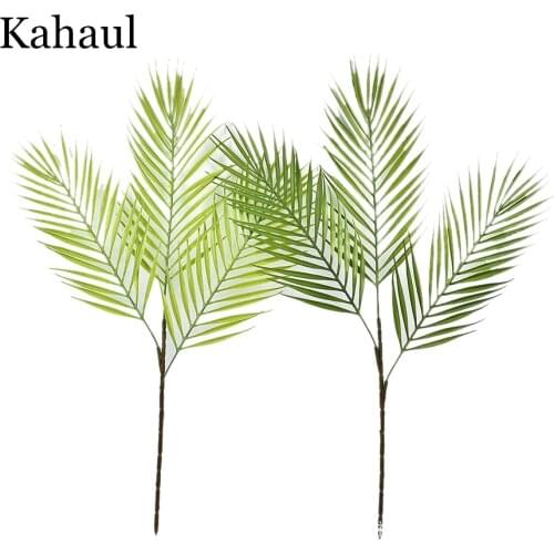 68cm Artificial Tropical Palm Leaves Long Tree Branch Green Home Living Room Bedroom Decoration Accessories Plastic Fake Plants