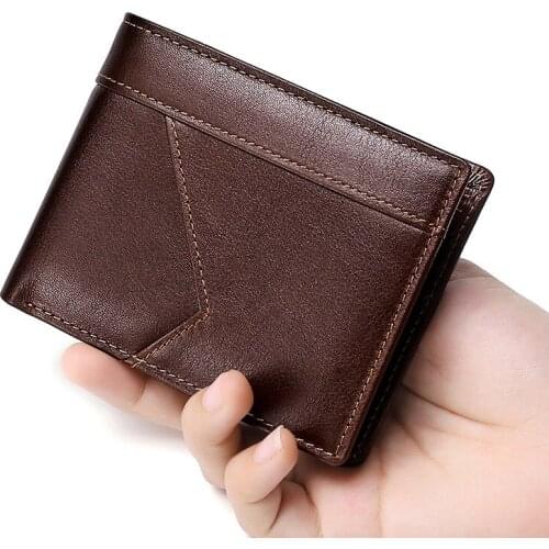 Men Genuine leather Wallet Busines Multi-function Coin Purse Small Money Designer Wallets Luxury Brand Men