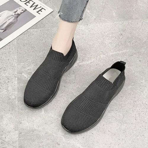 Women Sneakers Casual Shoes Comfortable Mesh Slip-On Ladies Sport Shoes Wedges Chunky Womens Vulcanized Shoes Females Sneakers