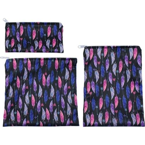 Lovelylife 3PCS Reusable Snack Bag Waterproof Bread Sandwich Bag for School Camping Carrying Holder For Work Travel Pouch