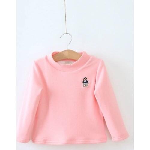New Toddler Sweatshirt Boys Girls Plus Velvet Warm Cotton Cartoon Sports Sweater Kids 2-5 Years T-Shirt Infants Fashion Clothes