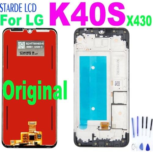 Original For LG K40S LCD X430 X430EMW Display with frame Touch Screen Digitizer Assembly Replacement Accessory For LG K40S lcd